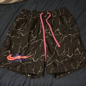 Nike Black and Pink Athletic Shorts